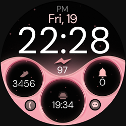 Rose Gold digital watch face