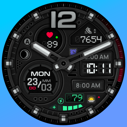 SH085 Watch Face, WearOS watch