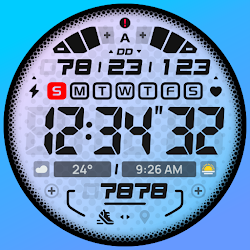 SH097 Watch Face, WearOS watch