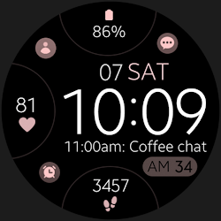 Simple Rose Gold watch face