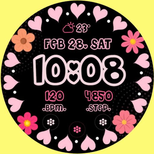 Spring Flower Hearts