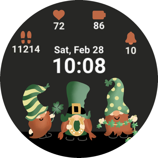 St Patrick’s Gnomes watch face