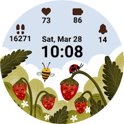Strawberry Spring watch face