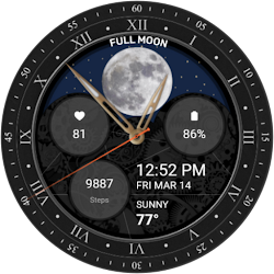 To The Moon Hybrid Watch Face