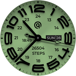 W6 Field Watch Face Wear OS 5+