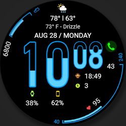 WFP 107 Hourglass watch face