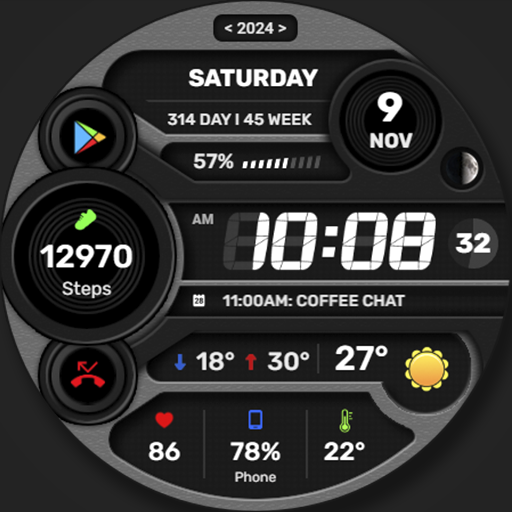 WFP 333 Digital watch face