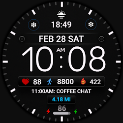 Minimal Black Watch Face WIN26