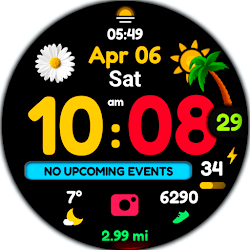 Summer mood digital watchface