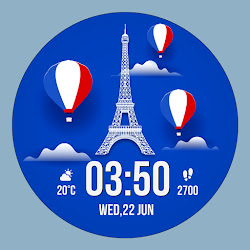 France Flag Theme Watch Face
