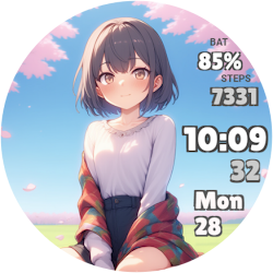 Moe Anime Girls Watch Face