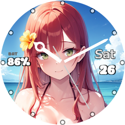 Anime Girls Analog Watch Face