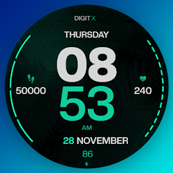Poppy Thick Digital Watch Face